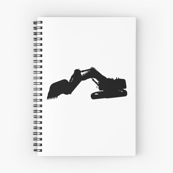 Item preview, Hydraulic crawler excavator Cat 6015B with large loading shovel. Large construction machine backhoe loader, excavator. Isolated realistic silhouette. designed and sold by Marcin Adrian.