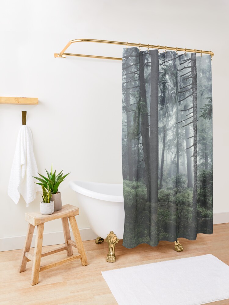 Alternate view of Path Vibes Shower Curtain