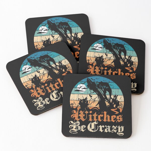 Item preview, Witches be crazy for Halloween and cat designed and sold by mermaidselina.