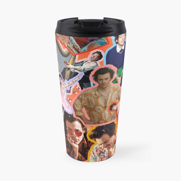 collage of harrystyle Travel Mug