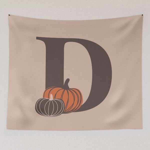 Aperçu de l'œuvre Citrouilles D nom, initiale, monogramme créée et vendue par CocoandDaisy.