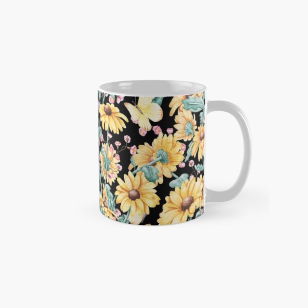 Moody Yellow Spring Bouquet // Fine Art Classic Mug