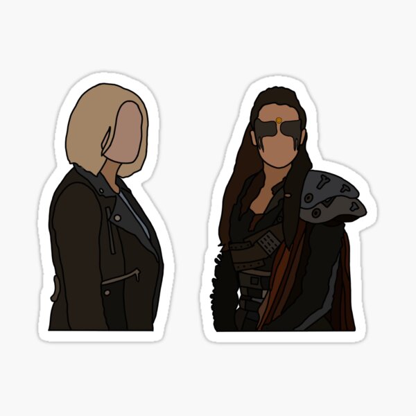 Clarke and “Lexa” from season 7 finale of 100 Sticker