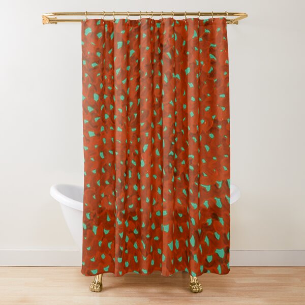Infinity Net - Dark Orange - Nets Shower Curtain