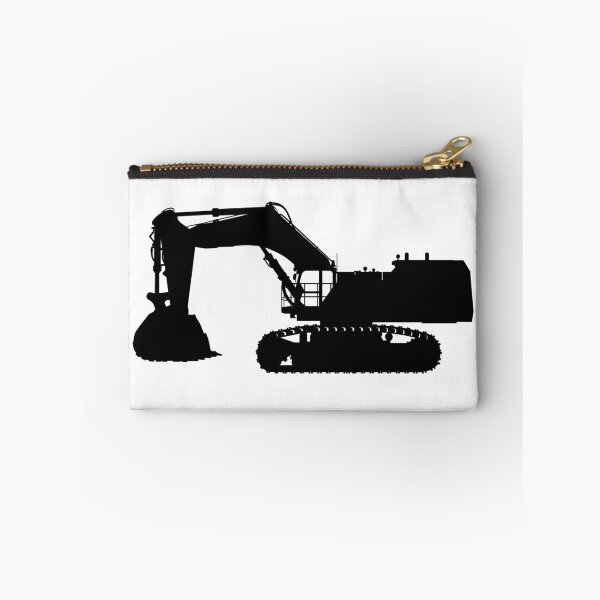 Item preview, Hydraulic crawler excavator Cat 6015B with large loading shovel. Large construction machine backhoe loader, excavator. Isolated realistic silhouette. designed and sold by Marcin Adrian.