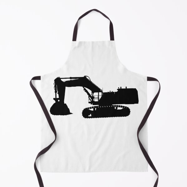 Item preview, Hydraulic crawler excavator Cat 6015B with large loading shovel. Large construction machine backhoe loader, excavator. Isolated realistic silhouette. designed and sold by Marcin Adrian.