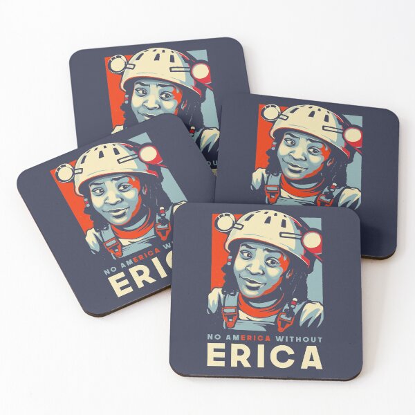 Item preview, Vote ERICA - No America without Erica - Funny Crossover Hope Sign - TV Show designed and sold by BlancaVidal.