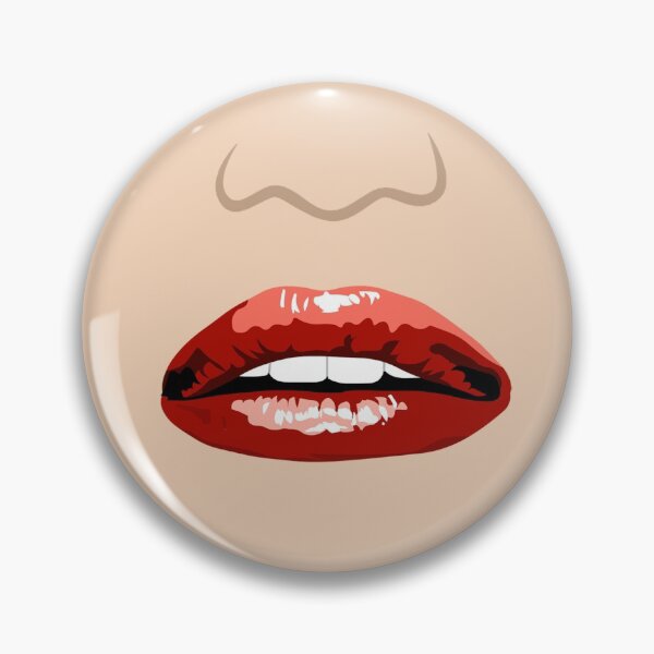 Item preview, Illustration of Beautiful Caucasian Woman's Full, Red Lips and Smile Face Mask designed and sold by BigAl3D.