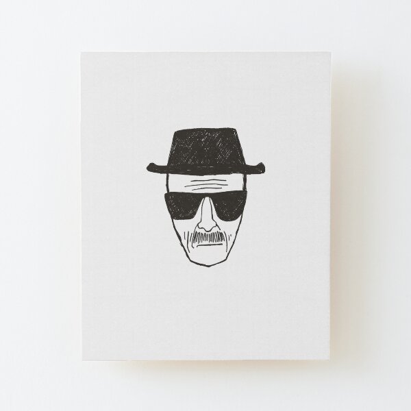 heisenburg head Wood Mounted Print