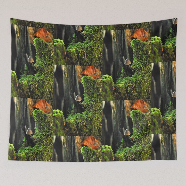 Item preview, Small 'Shroom on a Mossy Tree Stump designed and sold by Billlee.