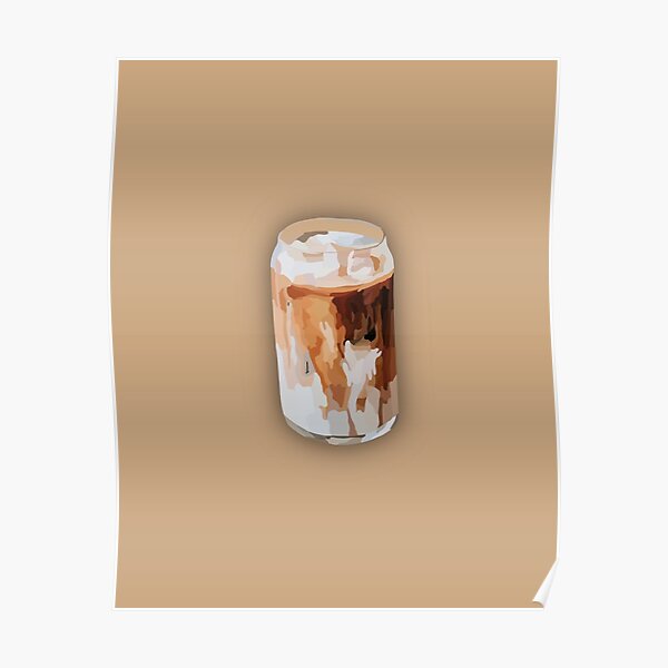 Iced Coffee Illustration Poster