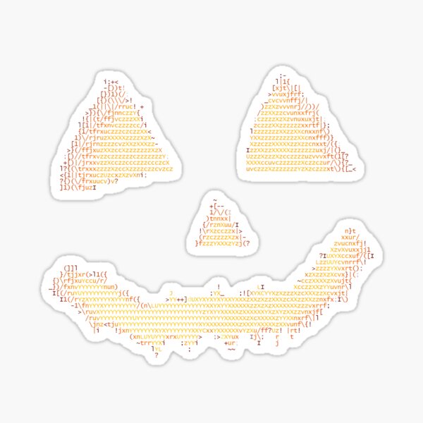 "ASCII Halloween Pumpkin" Sticker for Sale by Tombozik Redbubble