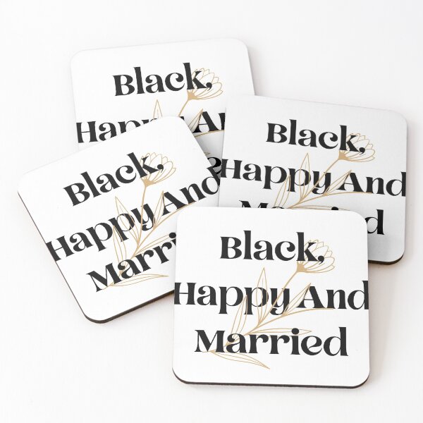 Item preview, Black Happy and Married T-shirt designed and sold by GoldenDov.