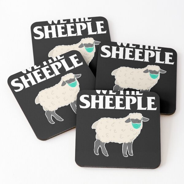 Item preview, We the Sheeple Anti-mask sheep with face mask designed and sold by Miftees.