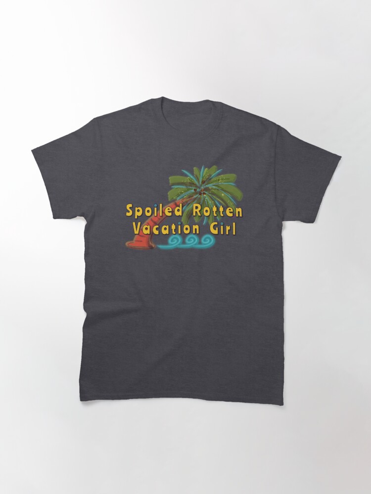 Thumbnail 2 of 7, Classic T-Shirt, Spoiled Rotten Vacation Girl (Palm Tree) designed and sold by HappigalArt.