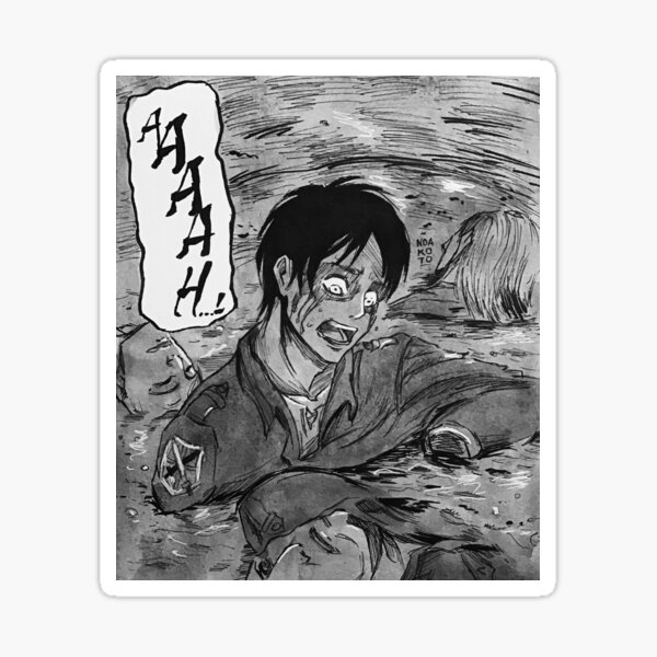 Eren Yeager Attack On Titan Drawing Sticker For Sale By Noakoto Redbubble