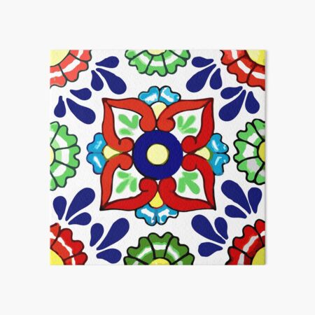 Talavera Blue Drops Art Board Print