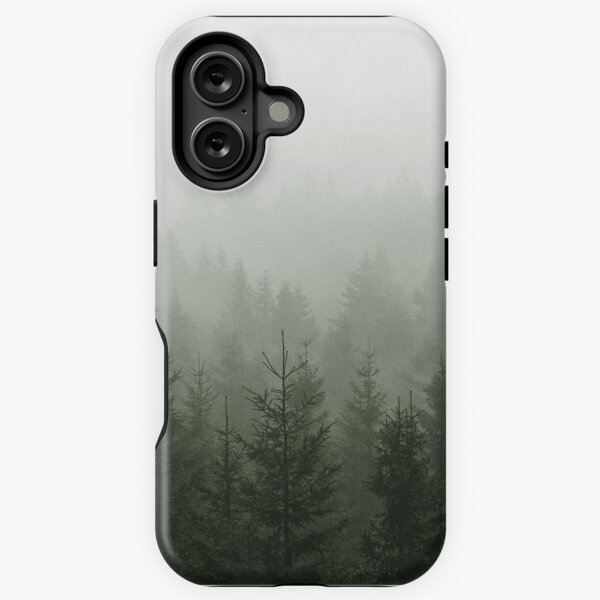 Step Into My Office // Misty Fairytale Wilderness Forest With Cascadia Trees Covered In Magic Light And Fog iPhone Tough Case