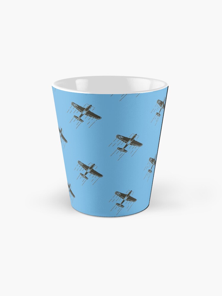 Thumbnail 2 of 4, Coffee Mug, P-51 Mustang pattern designed and sold by Aeronautdesign.