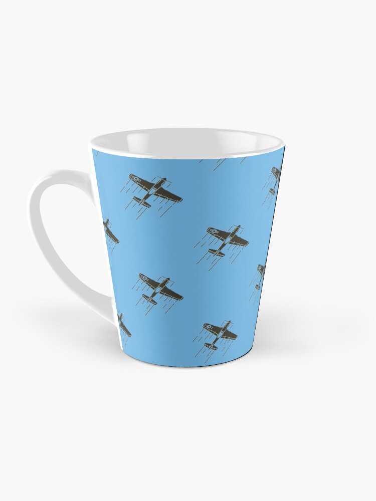 Thumbnail 3 of 4, Coffee Mug, P-51 Mustang pattern designed and sold by Aeronautdesign.