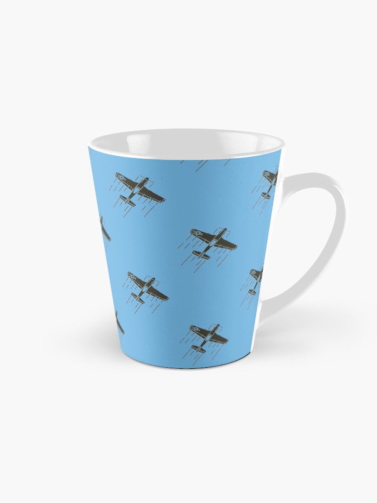 Thumbnail 1 of 4, Coffee Mug, P-51 Mustang pattern designed and sold by Aeronautdesign.