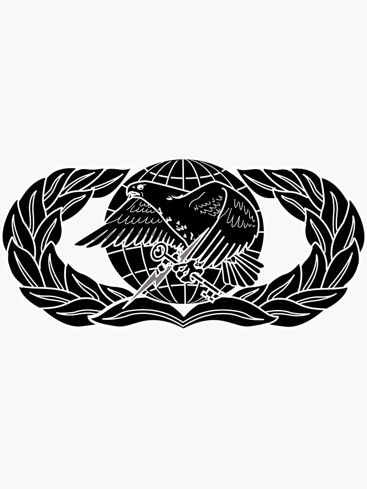 "Air Force Supply and Fuels Occupational Badge (black)" Sticker for