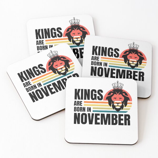 Item preview, Kings Are Born in November Birthday Quotes Black Crown designed and sold by NickDsigns.