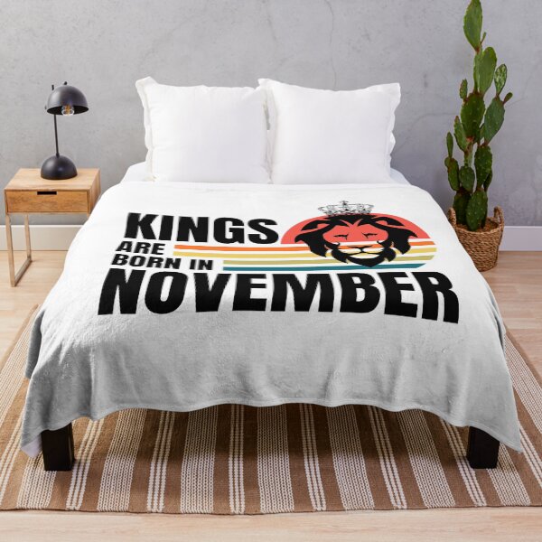 Item preview, Kings Are Born in November Birthday Quotes Black Crown designed and sold by NickDsigns.