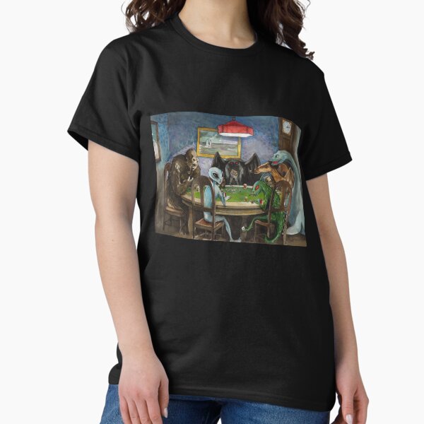 Item preview, Cryptids playing poker designed and sold by prunstedler.
