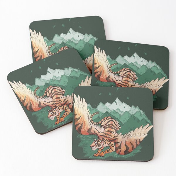 Item preview, Winged Tiger Mountains designed and sold by Ginger Wood.