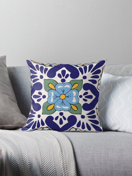 Item preview, Talavera Blue Fish Scales  designed and sold by Jennifer Geiger Art.