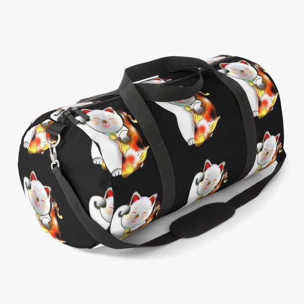 Item preview, Right paw white good luck maneki neko with fish designed and sold by CuisineCat.