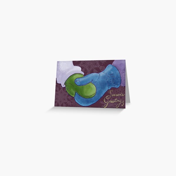 Warm Woolen Mittens Greeting Card