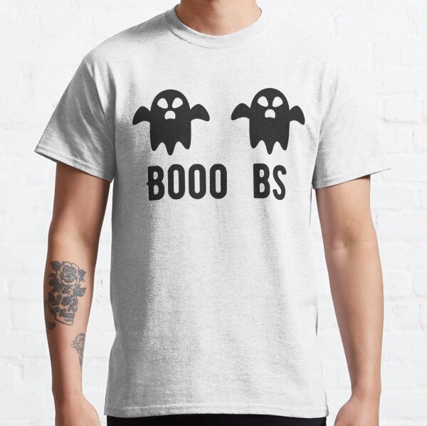 Halloween Boobs Funny Ghost I'm Here For The Boos Oops Boobs Long Sleeve  T-Shirt