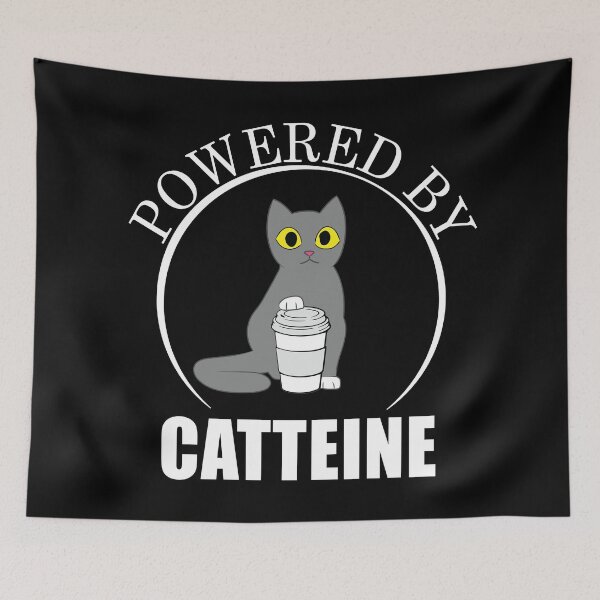 Item preview, Powered by Caffeine - Catteine  designed and sold by TheInkElephant.