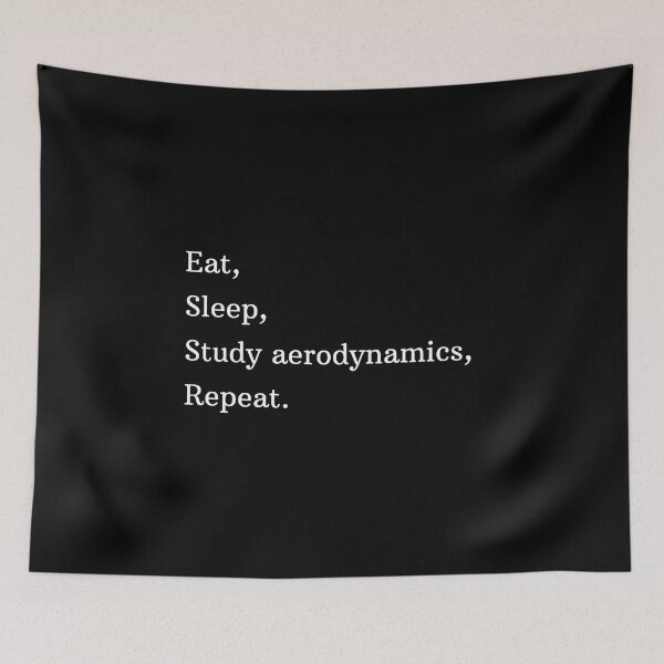 Item preview, Eat, Sleep, Study Aerodynamics, Repeat. designed and sold by AeroAstro.