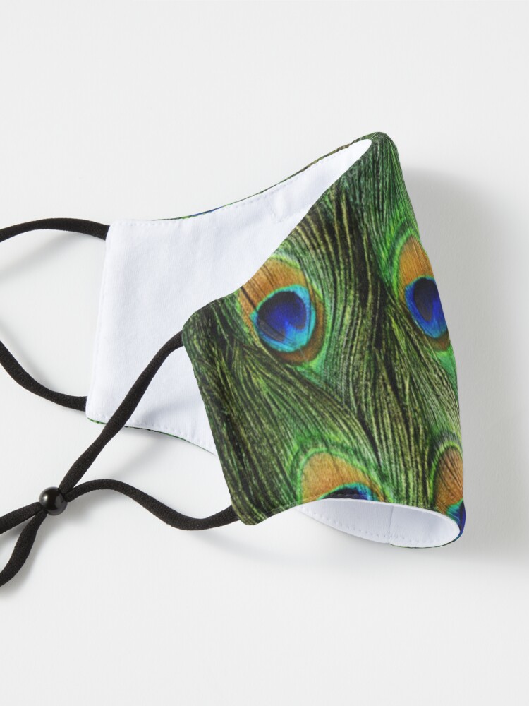 Alternate view of Peacock Feathers and Indigo Velvet Mask