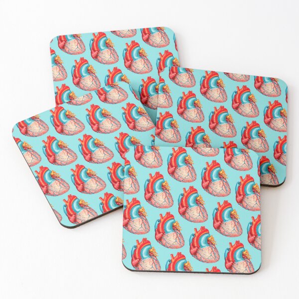 Item preview, Anatomical Heart Pattern - Blue designed and sold by Kelly  Gilleran.