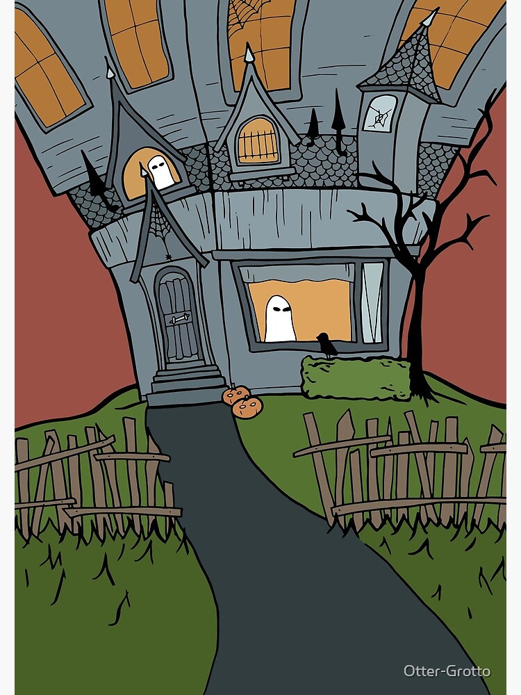 Haunted House Inhabited by Friendly Ghosts by Otter-Grotto