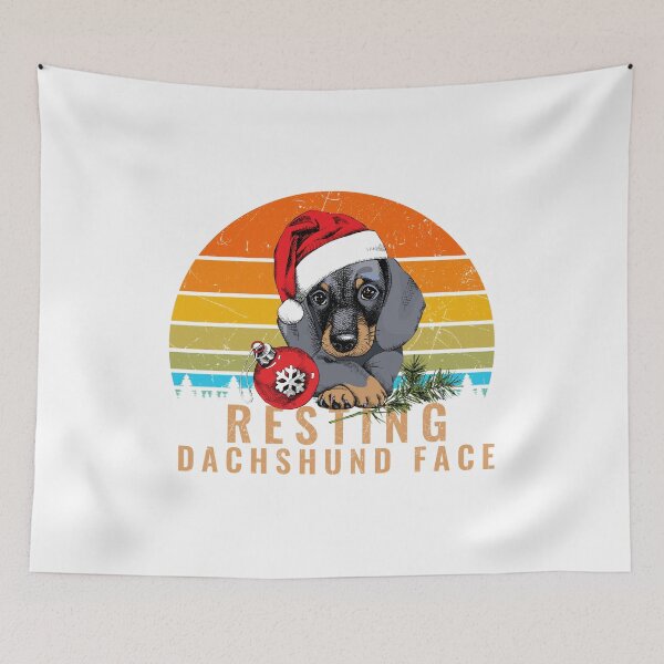 Item preview, Resting Dachshund face , christmas designed and sold by shinoshop.