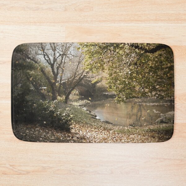 Item preview, Bridge Over Pond In Autumn designed and sold by MathenaArt.