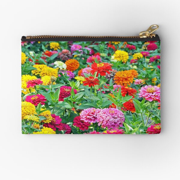 Field of Zinnias Zipper Pouch
