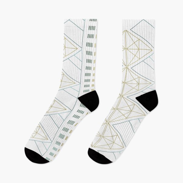 Item preview, Contemporary Geometric Design Gold Aqua 1.0 designed and sold by Old Urban Farmhouse Design Studio.
