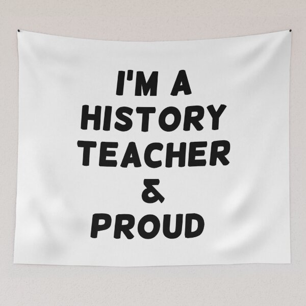 Item preview, I'M A HISTORY TEACHER & PROUD - Black Writing designed and sold by akaiawa.