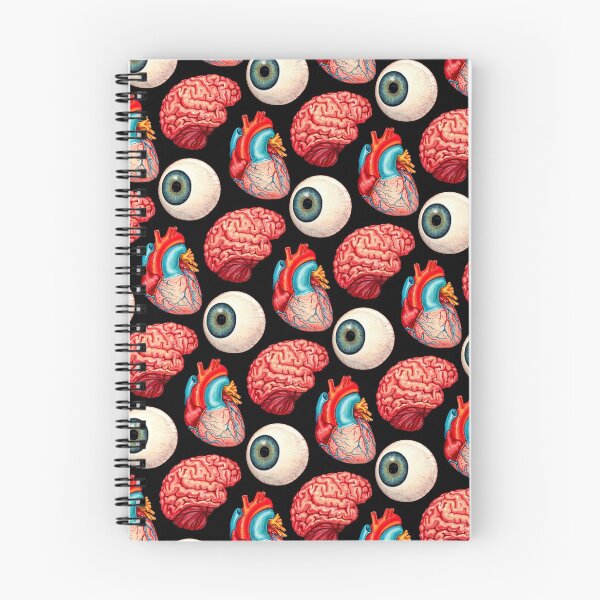 Item preview, Heart, Brain, Eyeball Pattern - Black designed and sold by Kelly  Gilleran.