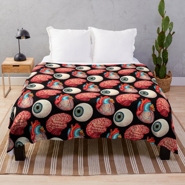 Item preview, Heart, Brain, Eyeball Pattern - Black designed and sold by Kelly Gilleran.