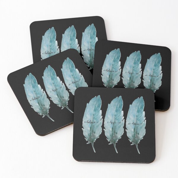 Item preview, Farmhouse Blue Feathers Dream Believe Hope Fall designed and sold by Drnksuzys.