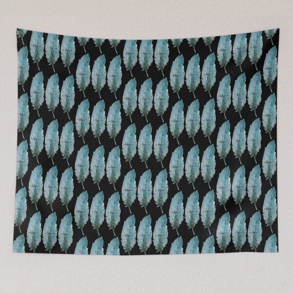 Item preview, Farmhouse Blue Feathers Dream Believe Hope Fall designed and sold by Drnksuzys.