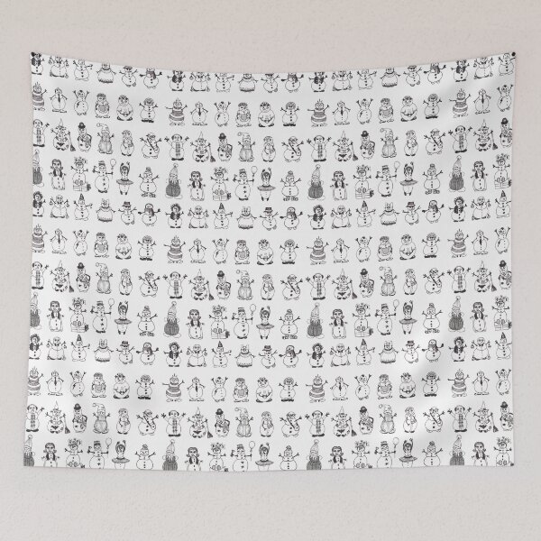 Item preview, Snowmen doodle designed and sold by RamintaArt.
