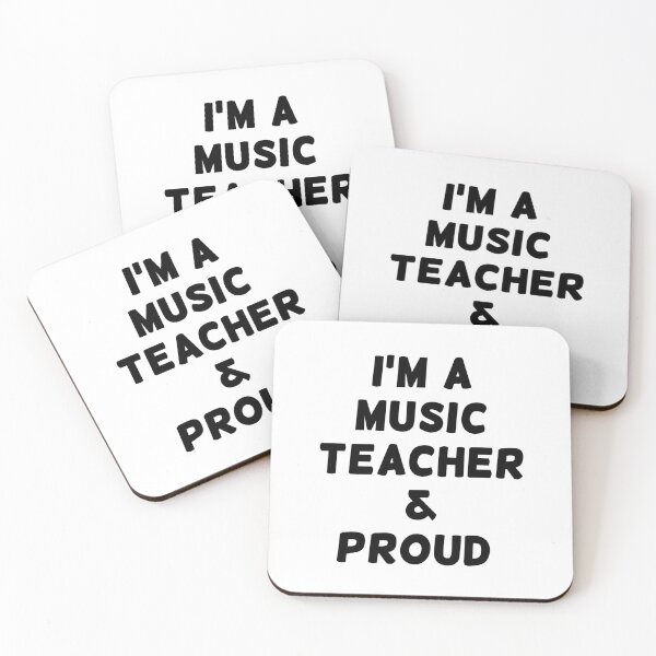 Item preview, I'M A MUSIC TEACHER & PROUD - Black Writing designed and sold by akaiawa.